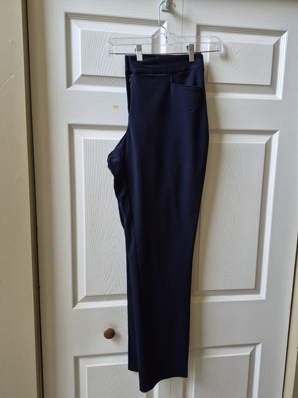 Women's Navy Trousers - Sleek Straight Leg